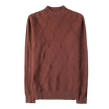 New Men's Cashmere Sweater Half Turtleneck Men Sweaters Knit Pullovers For male Youth Slim Knitwear Man Sweater S-4XL