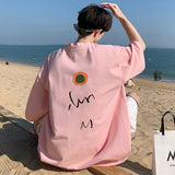 Foesce Summer Sunflower Letter Graphic Men Tshirts Harajuku Short Sleeve Casual Loose T Shirt O Neck Male Tees Tops Unisex