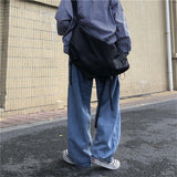 Men Jeans Wide Leg Denim Pant Loose Straight Baggy Men's Jeans Streetwear Skateboard Pants S-5XL Neutral Trousers Hip Hop Casual