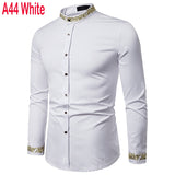 Embroidery Shirt Men Brand New Long Sleeve Mens Dress Shirts Casual Slim Fit Button Down Chemise Homme Camisetas Hombre