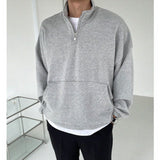 Y2k Clothes Autumn Lapel Man Sweatshirts Oversize High Street Solid Color Long Sleeve Casual Loose Harajuku Pullover Tracksuits