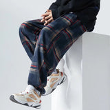 Plaid Harem Pants Men Clothing Joggers Men Pants Trousers Japanese Fashion Sweatpants S-5XL Streerwear