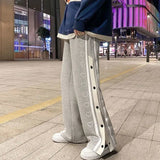 Harajuku Wide leg Oversize Pants Men Streetwear Clothes Side Split Skateboard Pants Loose Casual Trousers