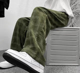 Winter Fleece Warm Corduroy Pants Men Stretch Thick Elastic Waist Fluff Pant Korean Classic Brown Trousers Male Brand Clothing