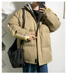 Winter Jacket Men Parkas Fake Two Pieces Thicken Warm Coat Mens Solid Color Parka Jackets  Coat Women Fashion New Streetwear