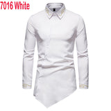 Embroidery Shirt Men Brand New Long Sleeve Mens Dress Shirts Casual Slim Fit Button Down Chemise Homme Camisetas Hombre