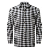 Casual Men Plaid Spring Autumn Flannel Men's Dress Shirts Fashion Long Sleeve Slim Fit Chemise Homme Cotton Male Shirt
