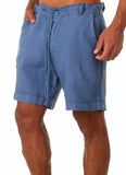 Foesce New Men's Cotton Linen shorts Pants Male Summer Breathable Solid Color Linen Trousers Fitness Streetwear S-4XL