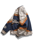 American Embroidered Baseball Uniform Men's Punk Racing Jacket Couple Motorcycle Toolingcoat Street Casual Wear