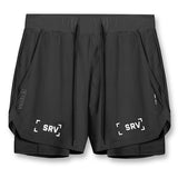 Summer Gym Men's Quick Dry 2 in 1 Shorts Jogging Fitness Training Beach Short Pants Male Sports Workout Bottoms Casual Clothing
