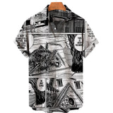 Summer Style Personality 3D Printed Dread Man Pattern Men's Handsome Short Sleeve Hawaiian Fashion Designer Casual New Custom Sh