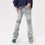 Ropa Grunge Y2K Streetwear Hole Ripped Baggy Jeans Pants Men Clothing Straight Hip Hop Gothic Denim Trousers Pantalon Homme