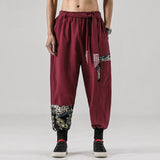 Streetwear casual joggers men spring harajuku harem men's joggers pants cotton patchwork sweatpants male