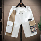 Summer Oversize Cargo Shorts Pants Men Big Pocket Short Trousers Fashion Korean Streetwear Sweatpants Bottoms Male Plus Size