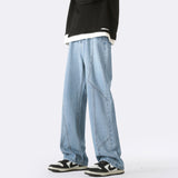 Blue Black Baggy Jeans Men Fashion Retro Straight Jeans Men Japanese Streetwear Hip-hop Loose Denim Pants Mens Trousers S-2XL