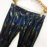 Foesce New Colorful Mirror Tight Elastic Leather Pant Men Large Nightclub Versatile Performance Clothes Soft Patent Leather Smooth Sexy