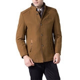 Foesce New Men Woolen Coat Winter Fleece Warm Jackets Thermal Slim Fit Fashion Trench Outerwear Male EU Size