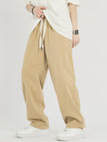 New Spring Summer Men's Straight Sweatpants Streetwear Wide Leg Baggy Joggers Cotton Casual Pants Male Loose Trousers