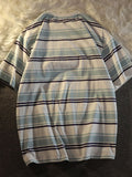Foesce Preppy Striped T-shirt Summer New American Vintage Simple Label T-shirt Classic Short-sleeved Tees Men Loose Streetwear