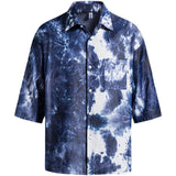 summer Men's Clothing Shirts Floral Printed Casual Dress Summer Short Sleeve Shirt Slim Fit Shirts men Size M-3XL