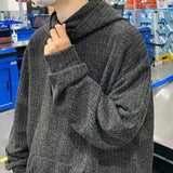 Autumn Knit Hoodies Men Fashion Casual Hoodie Sweatshirt Mens Japanese Streetwear Hip Hop Loose Pullover Hoodie Men Hoody M-5XL