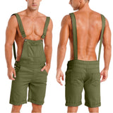 Vintage Men Rompers Overalls Loose large Casual Straight Shorts  Summer Fashion Sexy Workwear Jumpsuit Mens Trousers