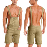 Vintage Men Rompers Overalls Loose large Casual Straight Shorts  Summer Fashion Sexy Workwear Jumpsuit Mens Trousers