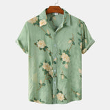 Men Clothing  Summer New Large Size Men's Short Sleeve Shirts Casual Fashion Printed Shirts Men's Shirts