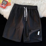 Simple Waffle Suit Women Summer Thin Loose Urban Design Niche T-shirt + Shorts Casual Sportswear Patch Design 2pcs Set