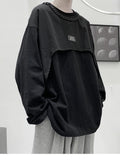 Long-sleeved T-shirt Men's Spring Autumn Hong Kong Style Trend High-end O-neck Sweater Men Women Harajuku Casual Bottoming Shirt