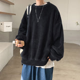 Autumn Fleece Hoodie Men Fashion Casual Crew Neck Sweatshirt Men Streetwear Korean Loose Pullover Hoodies Mens Hoody S-3XL