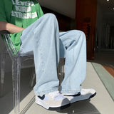 Foesce 4 Colors Baggy Jeans Men Fashion Casual Wide Leg Jeans Men Streetwear Loose Hip Hop Straight Denim Pants Mens Trousers M-2XL
