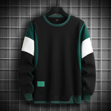 Foesce Solid Color Black Patchwork Oversize 4XL 5XL Sweatshirt Men Hoodies Spring Autumn Hoody Casual Streetwear Clothes