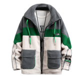 Winter Warm Coats for Men Leisure Lamb Wool Outerwear Zipper Padded Jacket Chic Trendy Thick Fur Plush Warm Men's Clothing