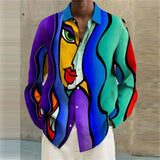 Fashion Leisure Shirts Button-Down Holiday Loose Party Polyester Printed Shirt Shirts Summer T Shirt Beachwear