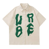 Fashion Embroidered Letters Casual And loose Long Sleeve Shirt Blouse Tops Men Summer Hot Selling Shirt for Men Women