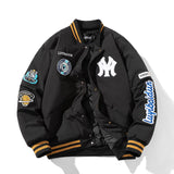 Foesce chaquetas hombre bomber jacket men cotton-padded motorcycle jacket Thick Autumn Winter Baseball Outerwear & Coats men clothing