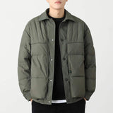 Mens Coat Fashion Hooded Keep Warm Jackets Autumn and Winter Plus Size Coat Portable Slim Male Outerwear Parkas