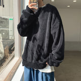 Autumn Fleece Hoodie Men Fashion Casual Crew Neck Sweatshirt Men Streetwear Korean Loose Pullover Hoodies Mens Hoody S-3XL