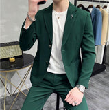 Mens  autumn thin Casual Single Slim Fit Suit Coat blazer top