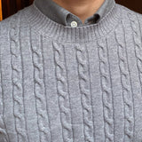 Fall Slim Round Neck Jacquard Long Sleeve Sweater Luxury British Versatile Pullover Sweater Fashion Knitted Sweater For Men