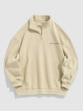 Foesce Cotton Hoodie for Men Solid Fleece Lining Sweatshirt Turtleneck Zipper Streetwear Pullover Fall Winter Warm Sweats Hoodies