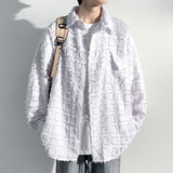 Foesce Spring Autumn Premium Heavy Shirts Men Solid Loose Long Sleeve Brushed plaid shirt Jacket Male Hip Hop Thick Korean Woolen Coat