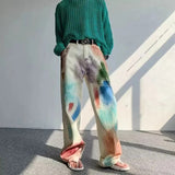 Chic Graffiti Y2K Fashion Baggy New Jeans Kpop Pants Women Clothing Korean Casual Straight Women Long Trousers