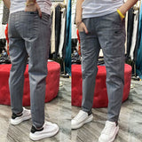 Foesce Pants For Men Summer Lightweight Striped Casual Pants Men Fashion Clothing Breathe Cool Korean Style Streetwear Bottoms