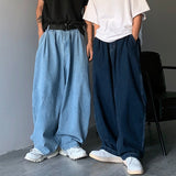 Foesce Unisex Wide Leg Cargo Pants Streetwear Baggy Jeans Spring Autumn Men Korean Jeans Loose Straight Male Brand Clothing New
