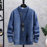 Foesce New Brand Luxury Soft Sweater Men's Top Quality Warm Knit Wool Pullovers Mens Slim Fit Sweaters Korean Casual Male Clothing