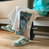 Harajuku Casual Wide Pants Men Streetwear Patchwork Sweatpants Spring Autumn Fashion Ankle-length Trousers For Men