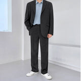 Suit Coat Men's Autumn Korean Loose Trend Casual Solid Color Straight Pants New Business Temperament