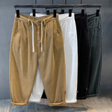 Spring and Autumn New Fashion Solid Color Loose Wide Leg Haren Pants Men Casual Comfortable Large Size High-Quality Jeans